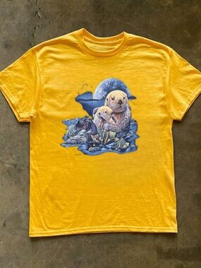Gildan Yellow Short Sleeve T-Shirt Graphic